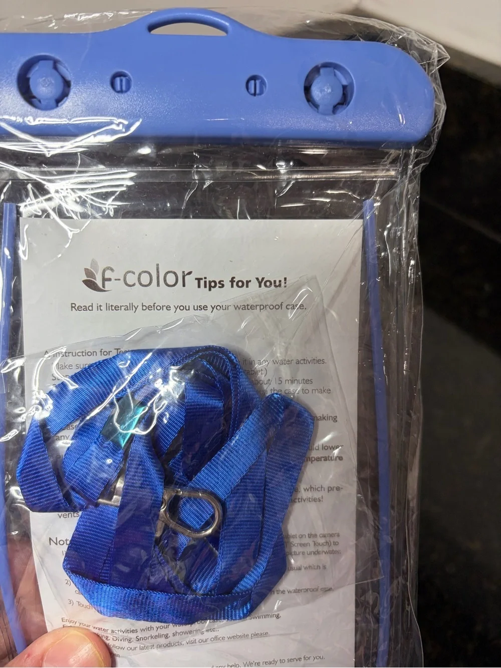 F-COLOR NIP Blue Waterproof Universal Phone Pouch